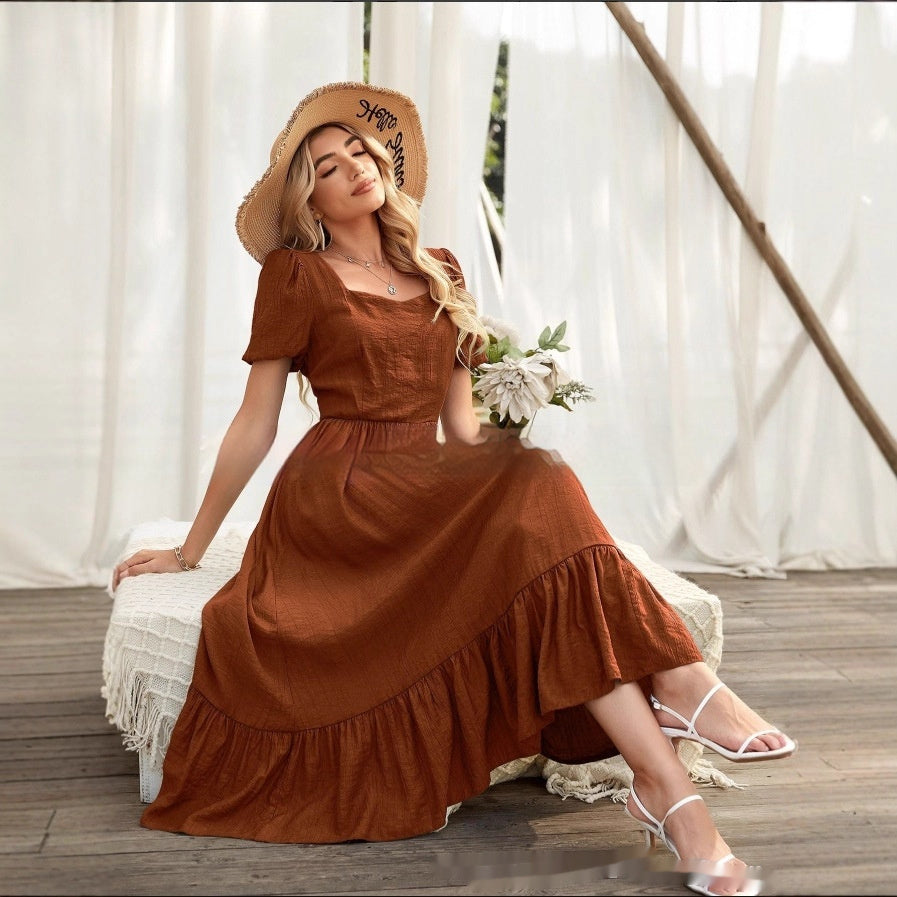 Patchwork Dress – Round Neck