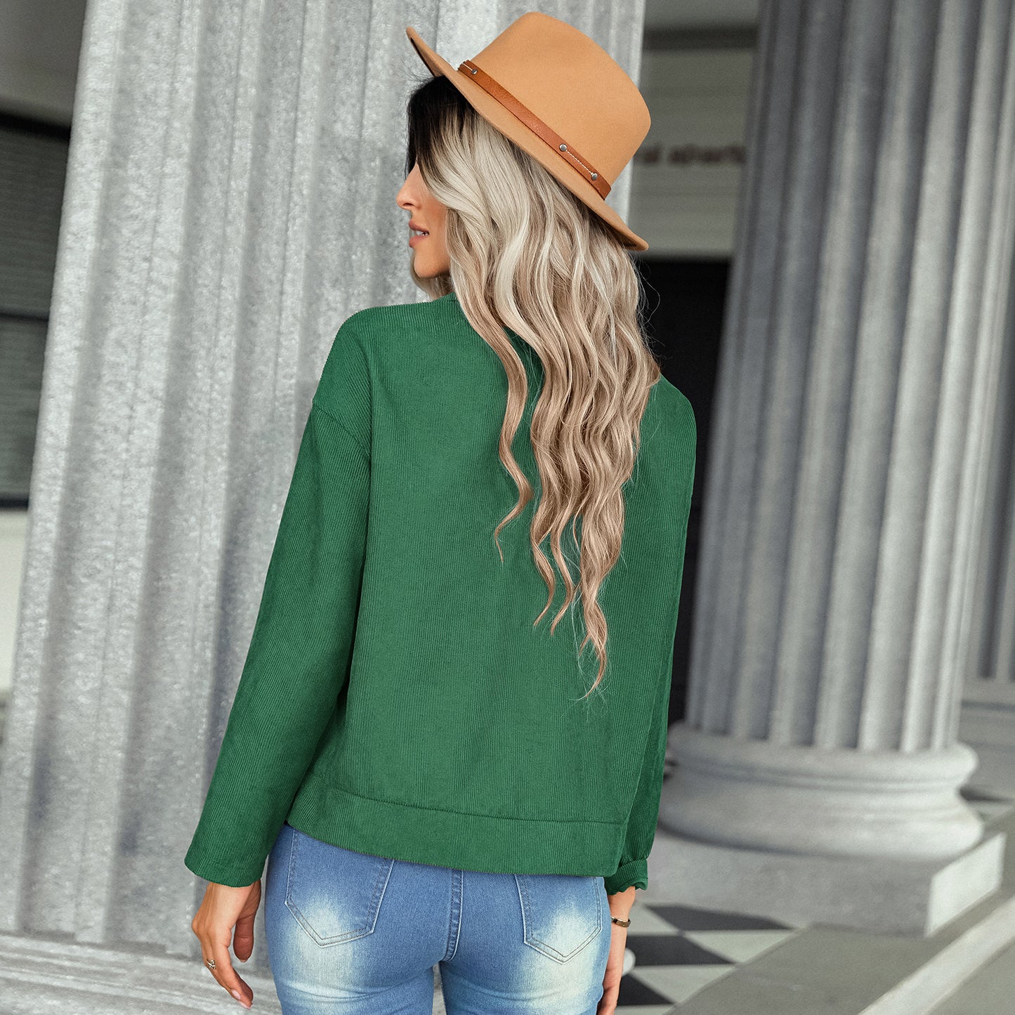 Corduroy Loose Top Versatile Jacket