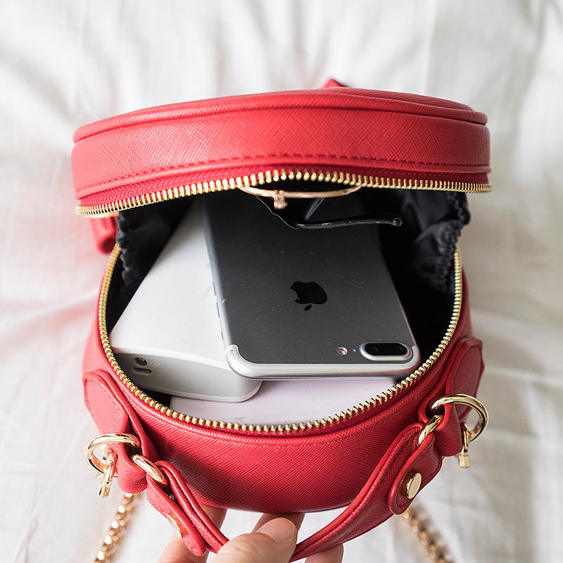 One-Shoulder Round Bag Trendy Small
