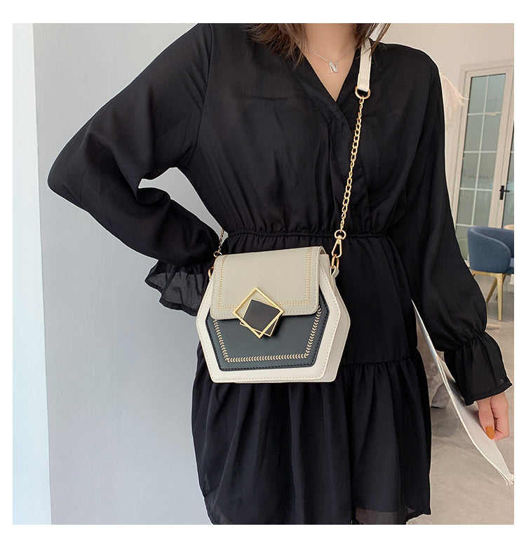 Matte leather shoulder bag