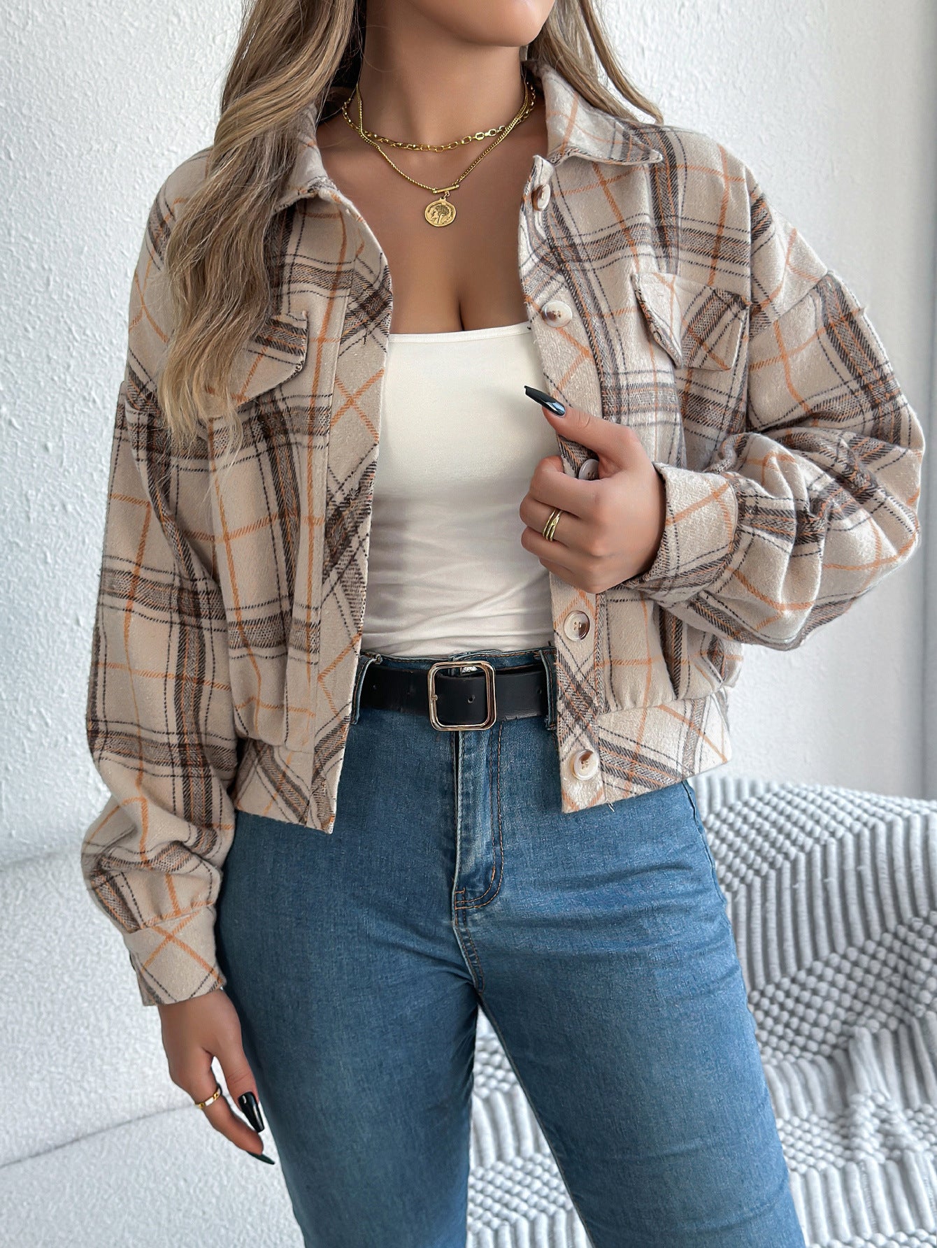 Plaid Stripe Long Sleeve Shirt