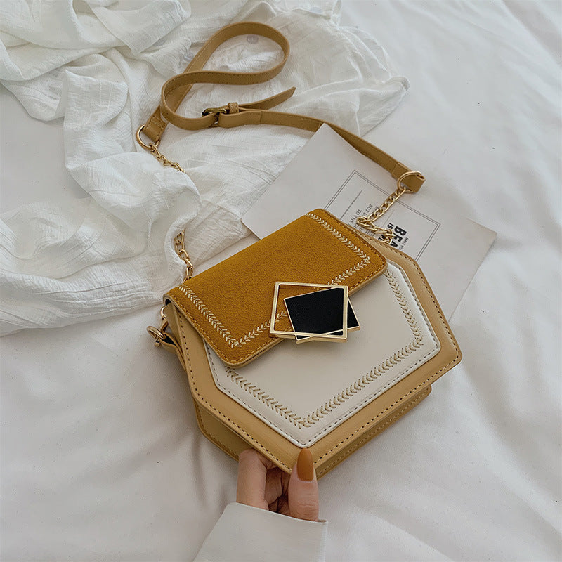 Matte leather shoulder bag