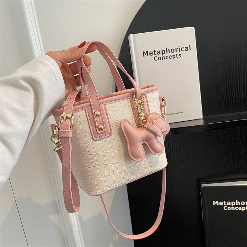 Stone Pattern Shoulder Messenger Bag