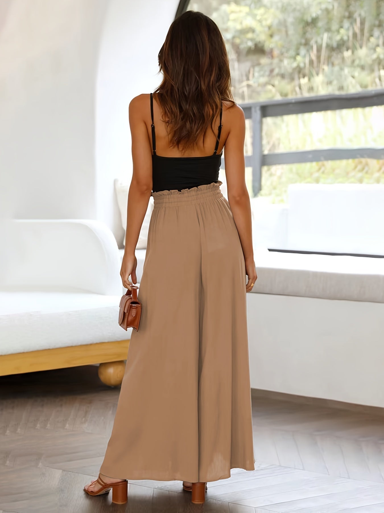 Casual Wide Leg Drawstring Pants – Long Length