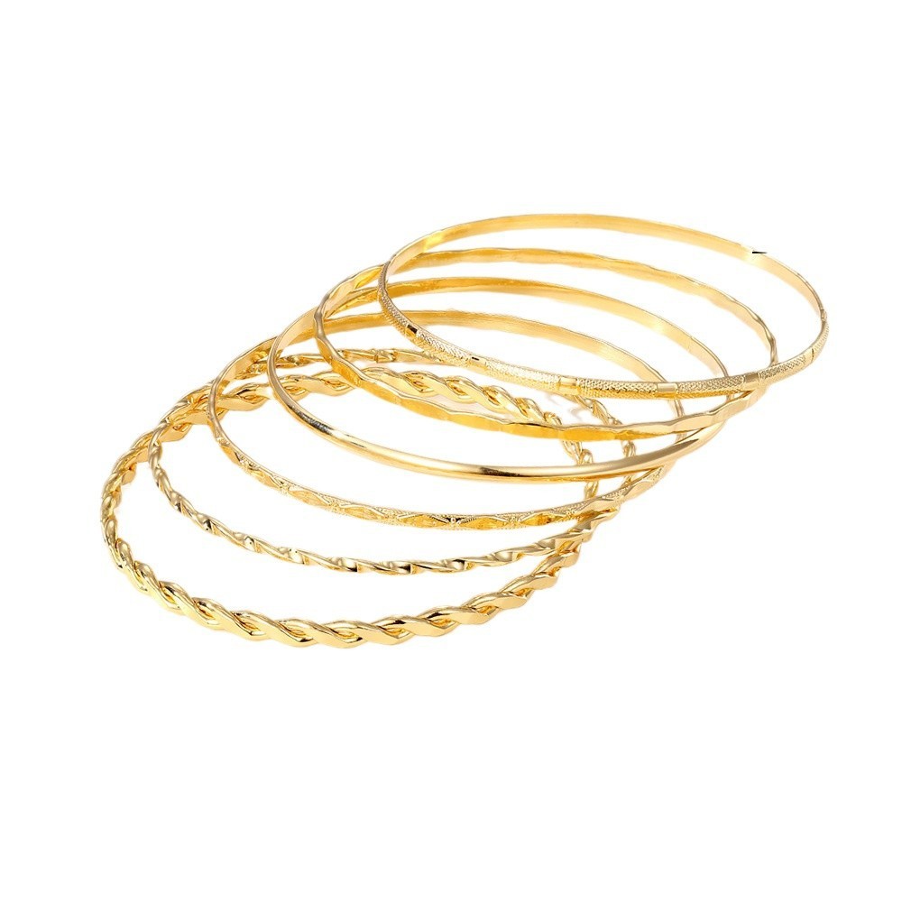 5-7 Piece Women’s Bracelet Set Creative Twisted Hip Hop Style