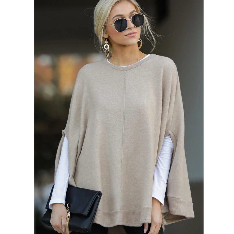 Bat Sleeve Knit Top – Loose Fit Sweater