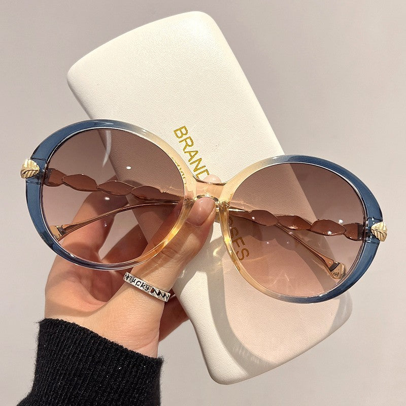 Concave Shape Retro Sunglasses UV Protection Shades