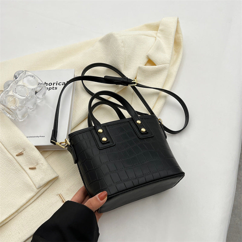 Stone Pattern Shoulder Messenger Bag