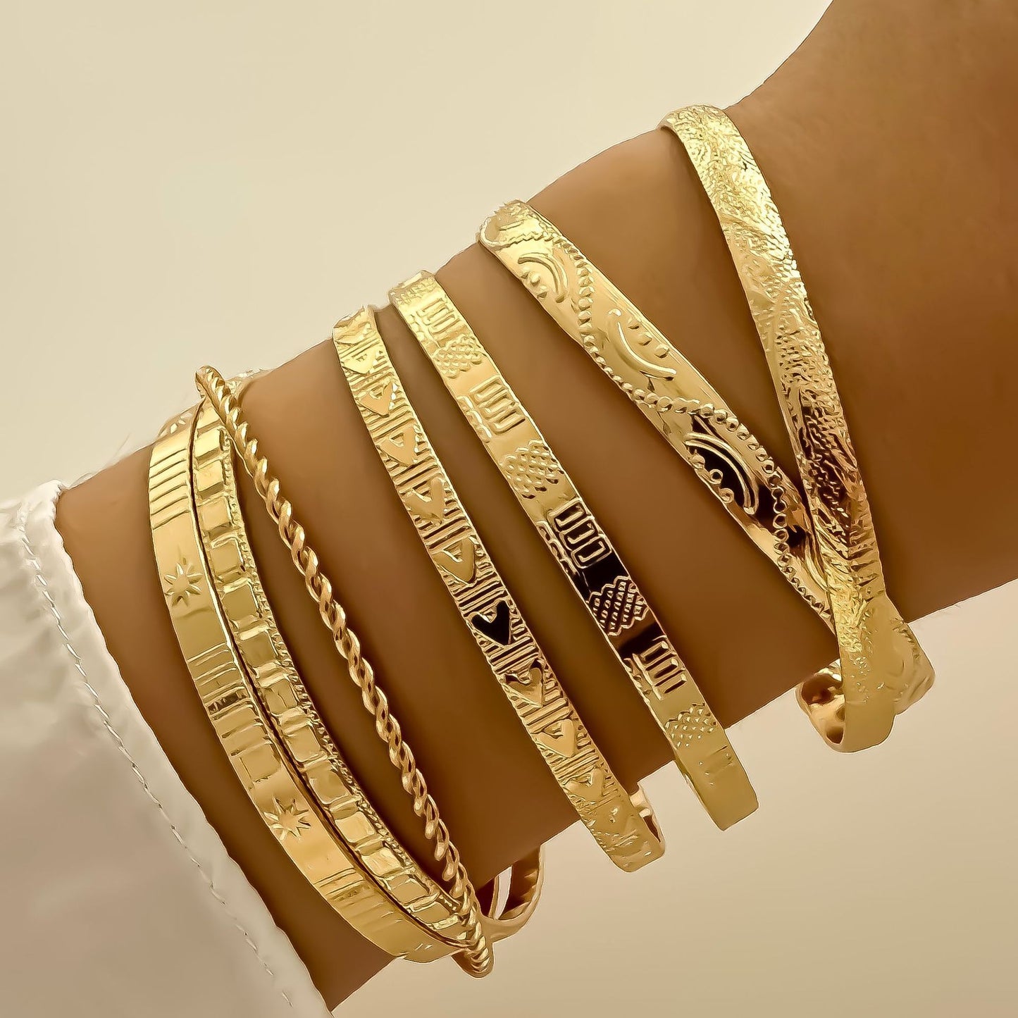 5-7 Piece Women’s Bracelet Set Creative Twisted Hip Hop Style
