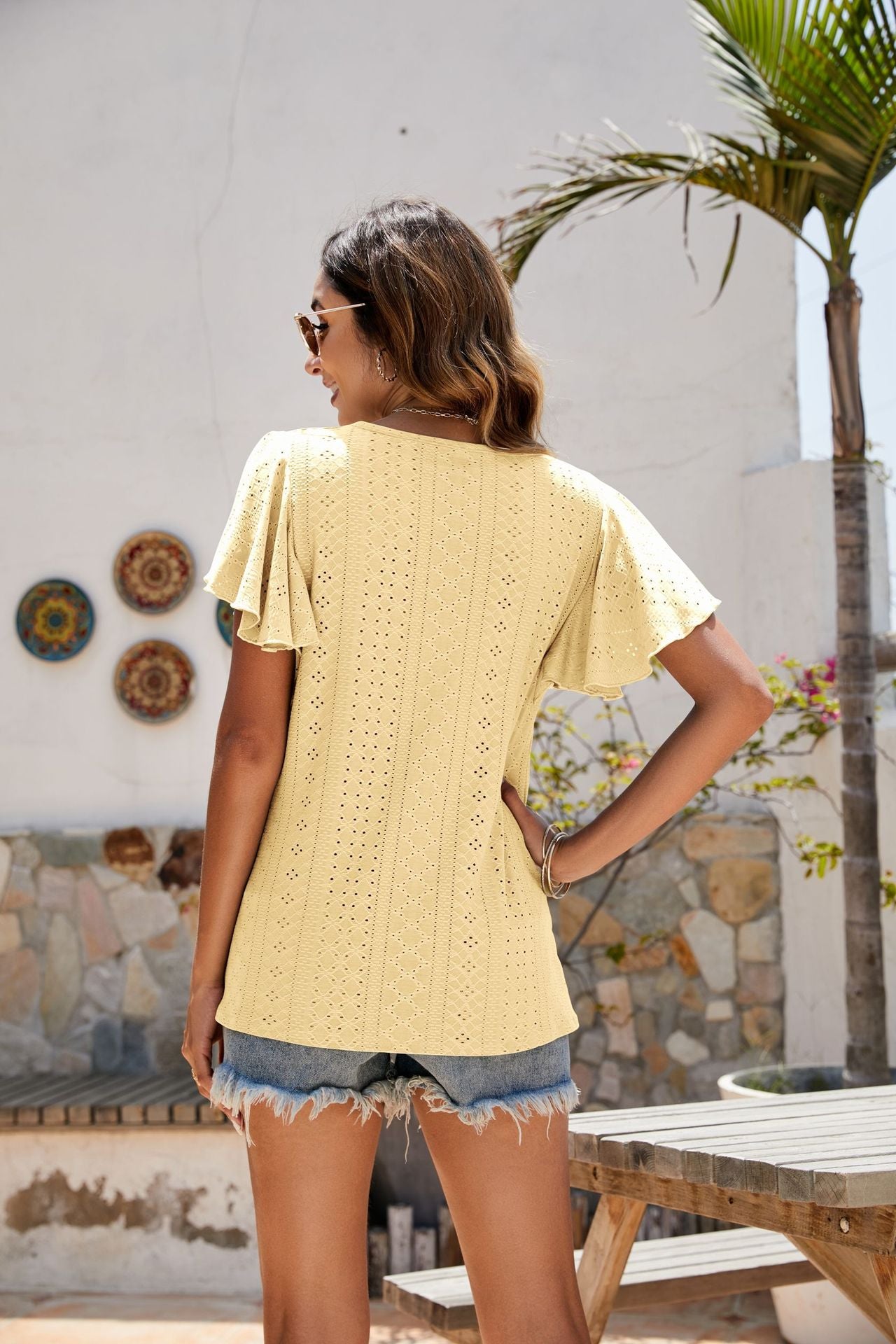 Tunic Ruffle Sleeve Casual Top