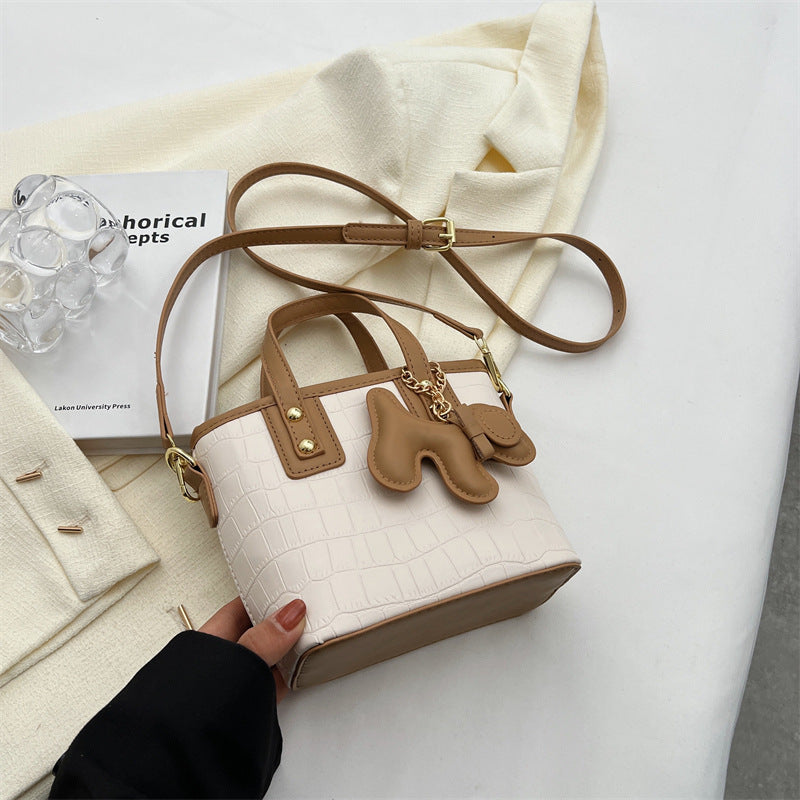 Stone Pattern Shoulder Messenger Bag