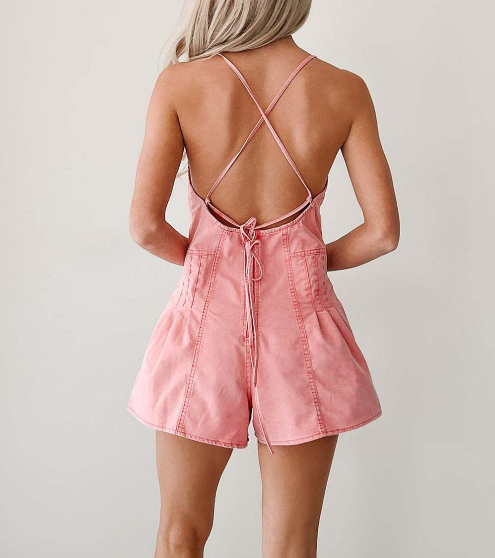 Cowboy Style Loose Siamese Shorts Sets