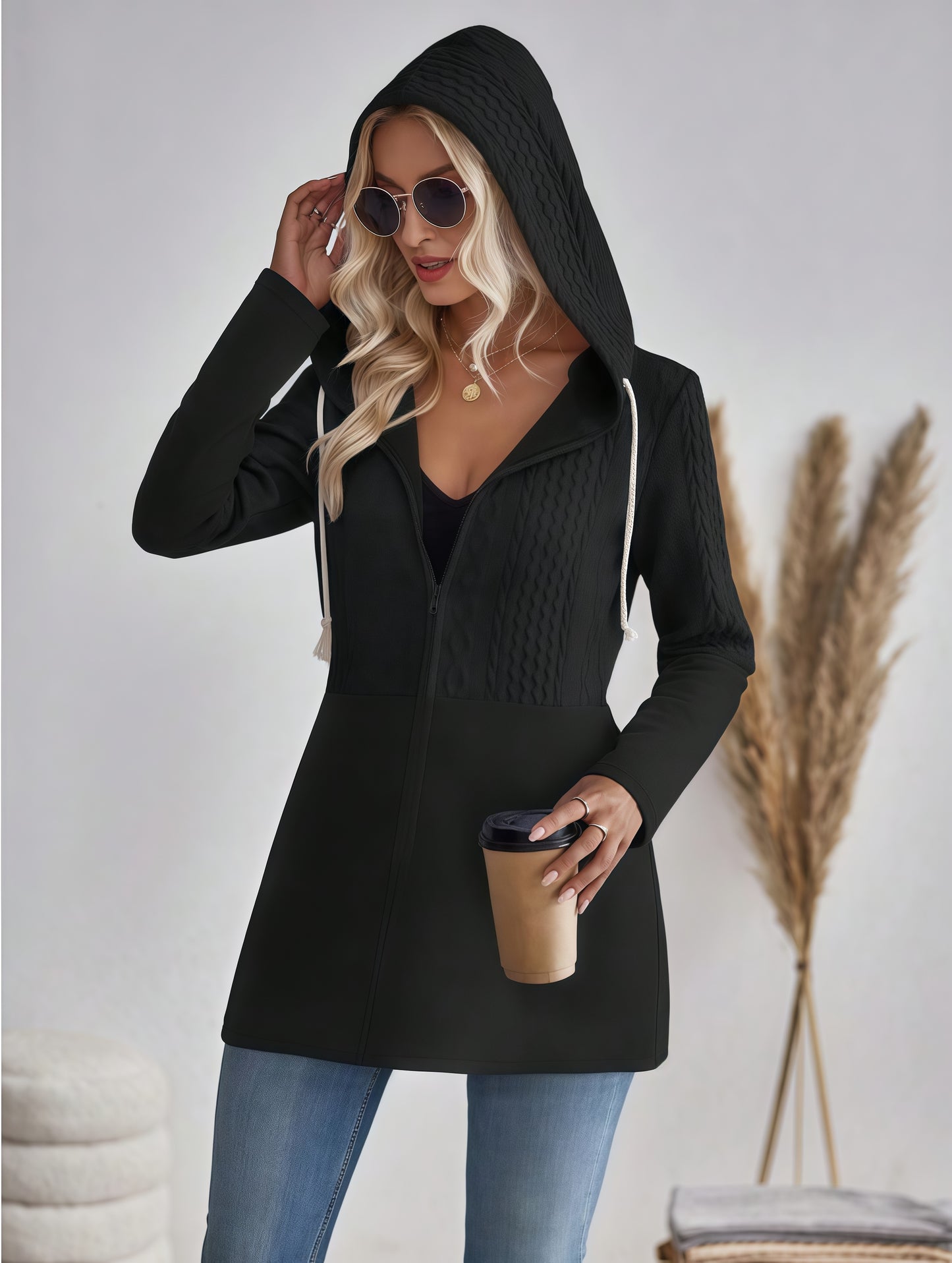Stitching Casual Loose Jacket Coat