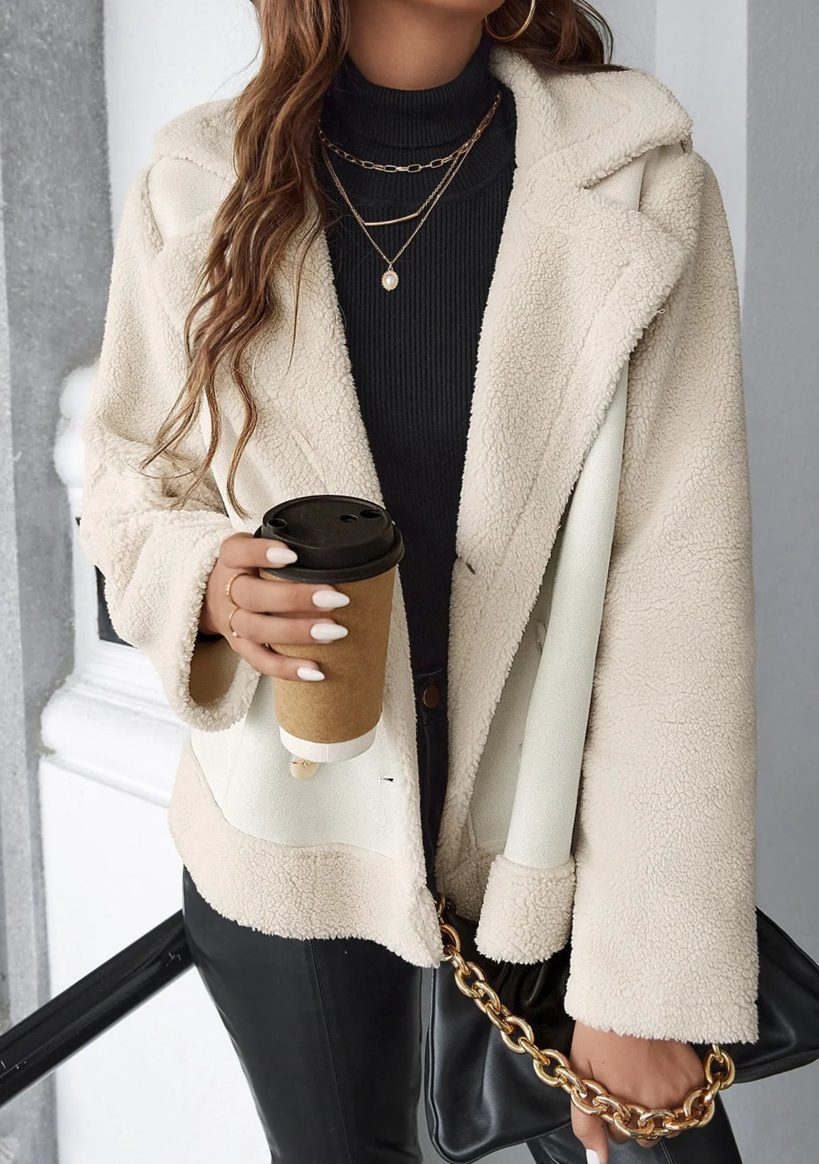 Plush Short Trendy Streetwear Jacket for Autumn & Winter