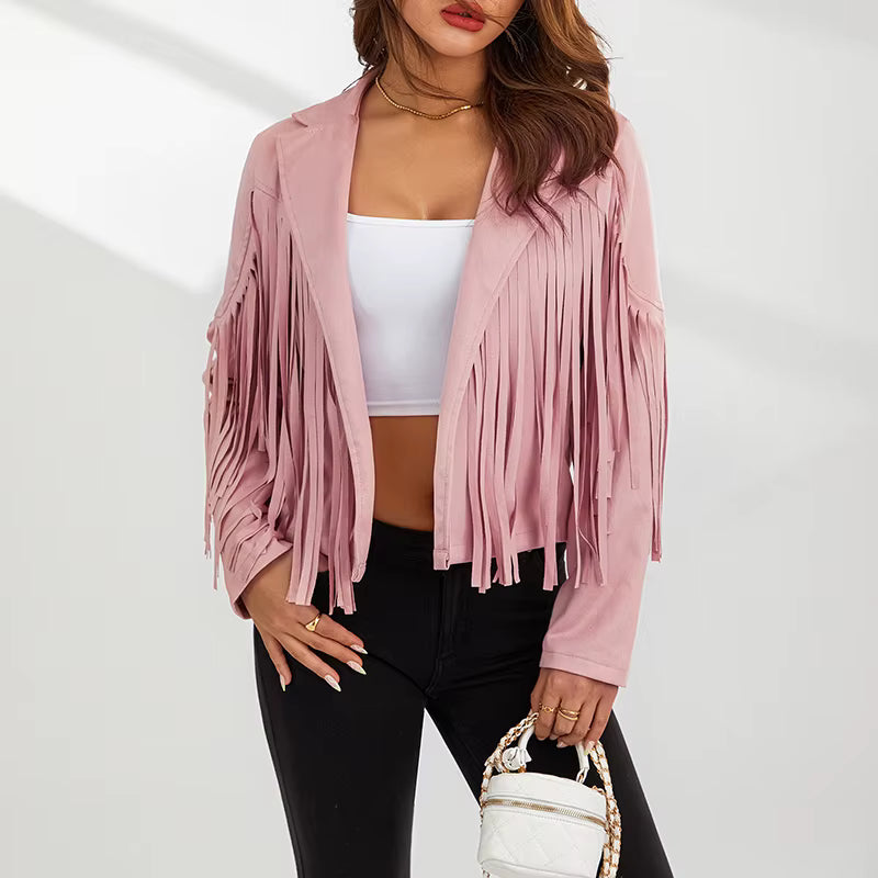 Solid Color Long Sleeve Collared Jacket