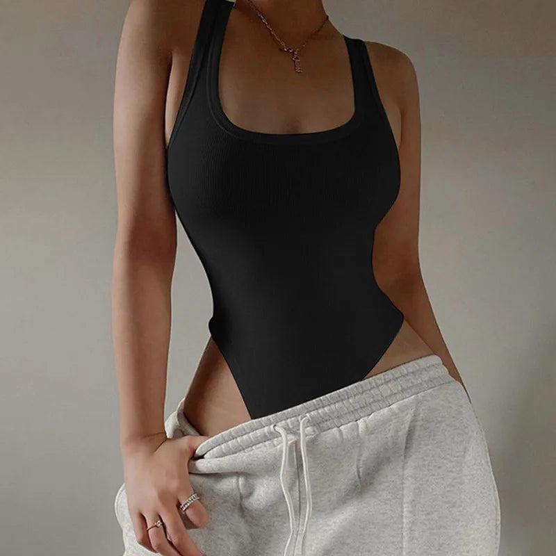 Sleeveless Knit Bodysuit for Women