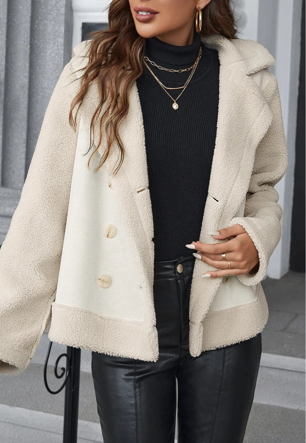Plush Short Trendy Streetwear Jacket for Autumn & Winter