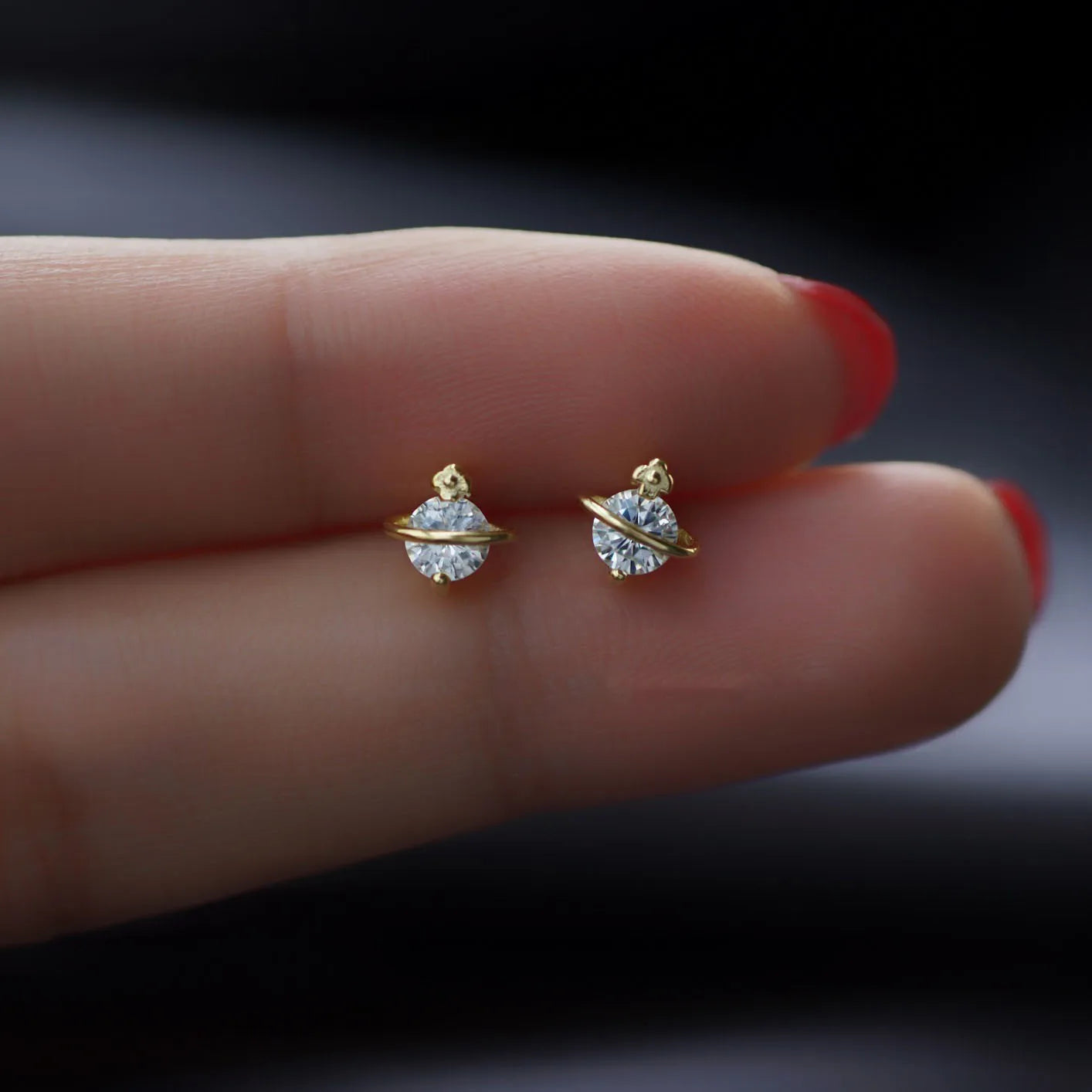 Cute Water Drop Stud Earrings for Women – Fashion Cubic Zirconia Jewelry