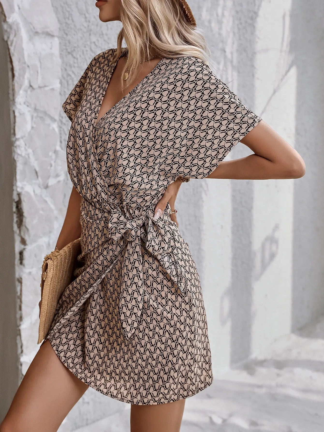 V-Neck Waist-Up Dress