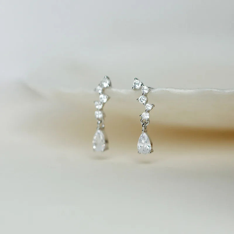 Cute Water Drop Stud Earrings for Women – Fashion Cubic Zirconia Jewelry