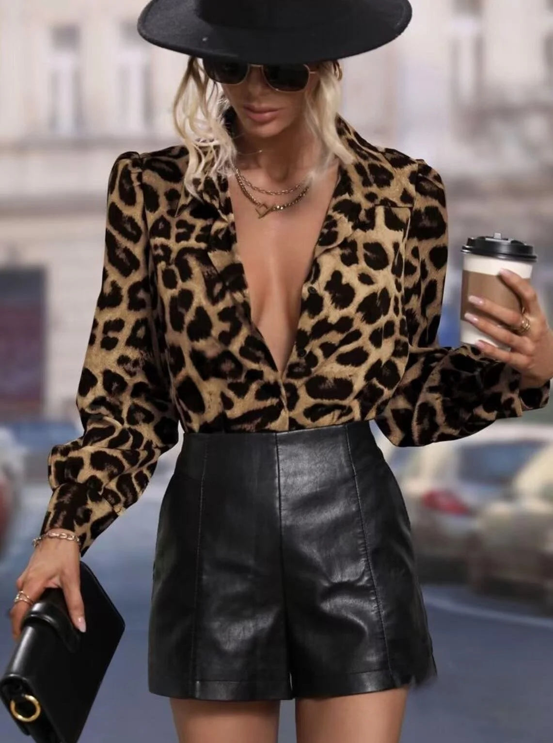 Leopard Print Stylish Blouses
