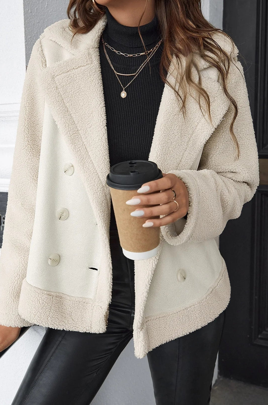 Plush Short Trendy Streetwear Jacket for Autumn & Winter