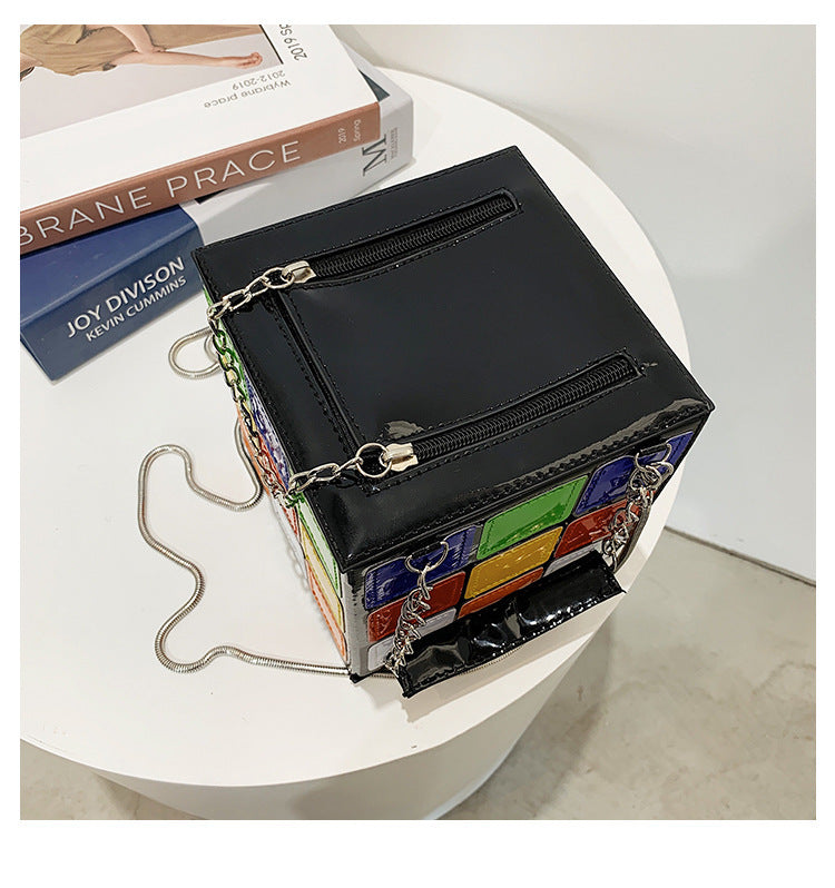 Fashion Rubik's Cube Chain Bag