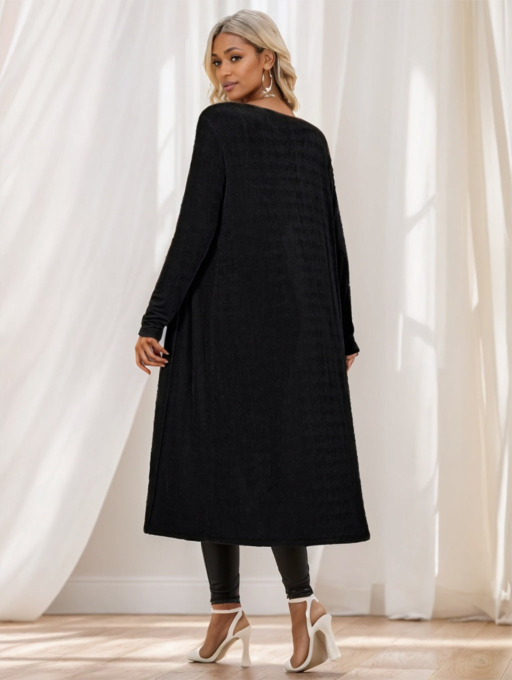 Longline Knitted Cardigan Jacket