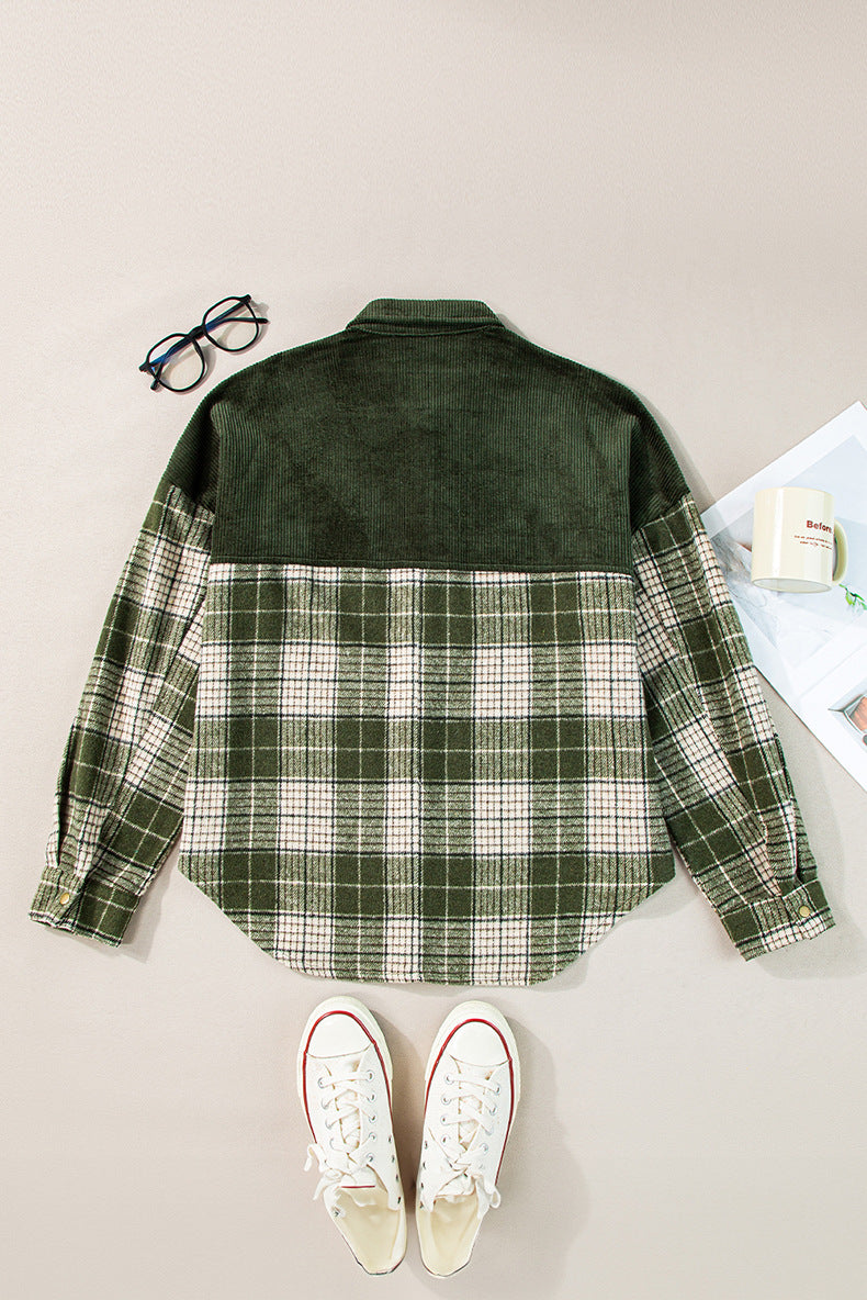 Color Contrast Patchwork Jacket Unique Special-Interest Outerwear