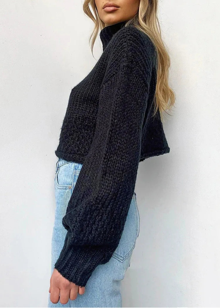 Loose Sleeve Knitted Woolen Sweater