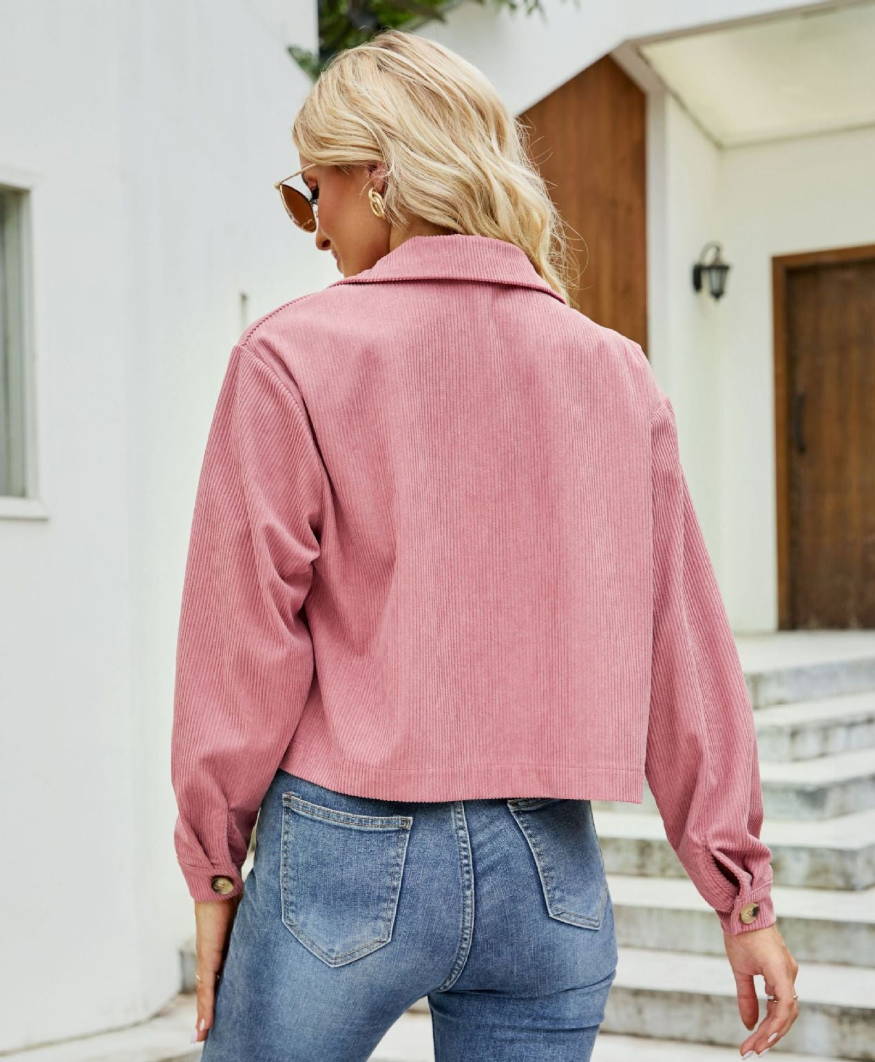 Corduroy Shirt Long Sleeve Short Jacket