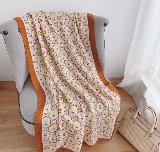 Printed Cotton And Linen Scarf