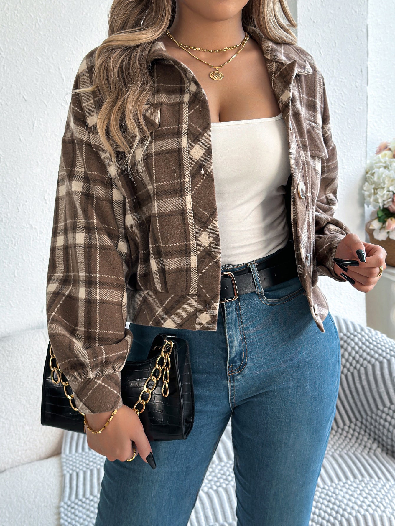 Plaid Stripe Long Sleeve Shirt