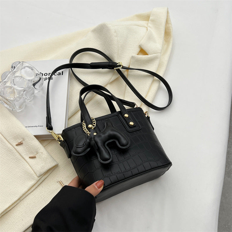Stone Pattern Shoulder Messenger Bag