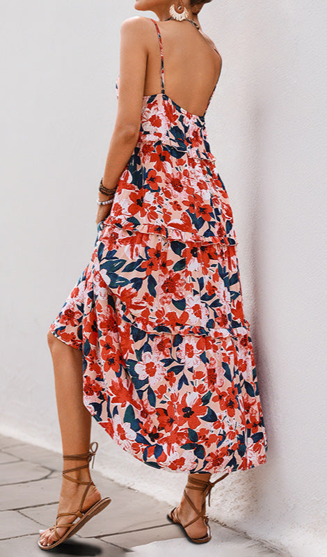 Floral Swing Dress Spaghetti Strap Sundress