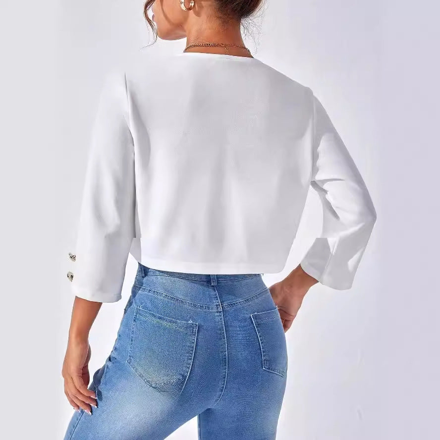 Solid Slit Bomber Jacket Lightweight