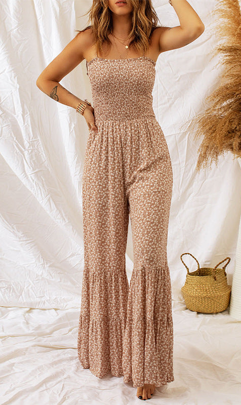 Spaghetti Strap High Waist Jumpsuit