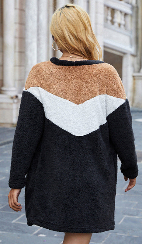 Plush Long Coat Loose Lamb Hair Fur Jacket