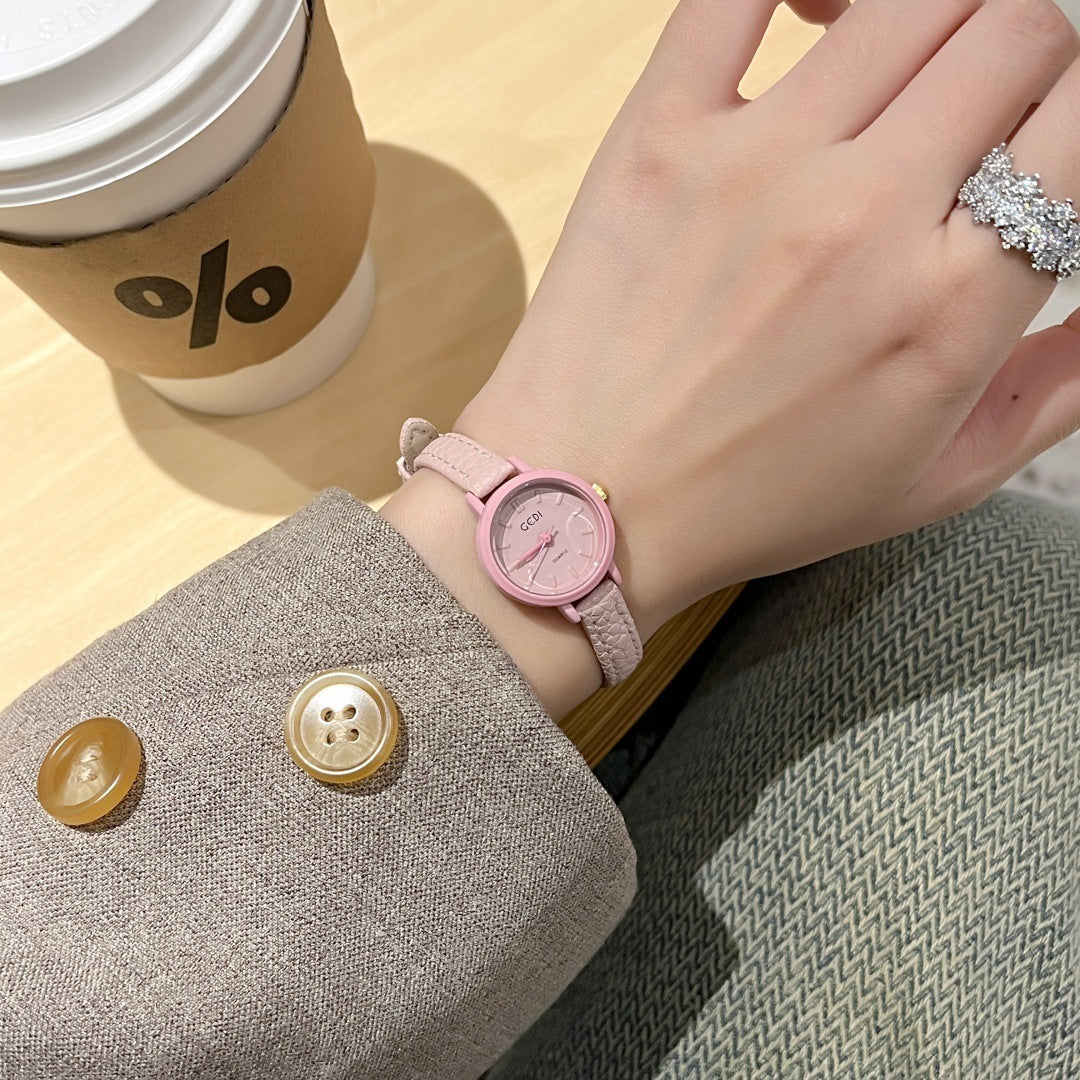 Candy Watch Thin Strap Wristwatch