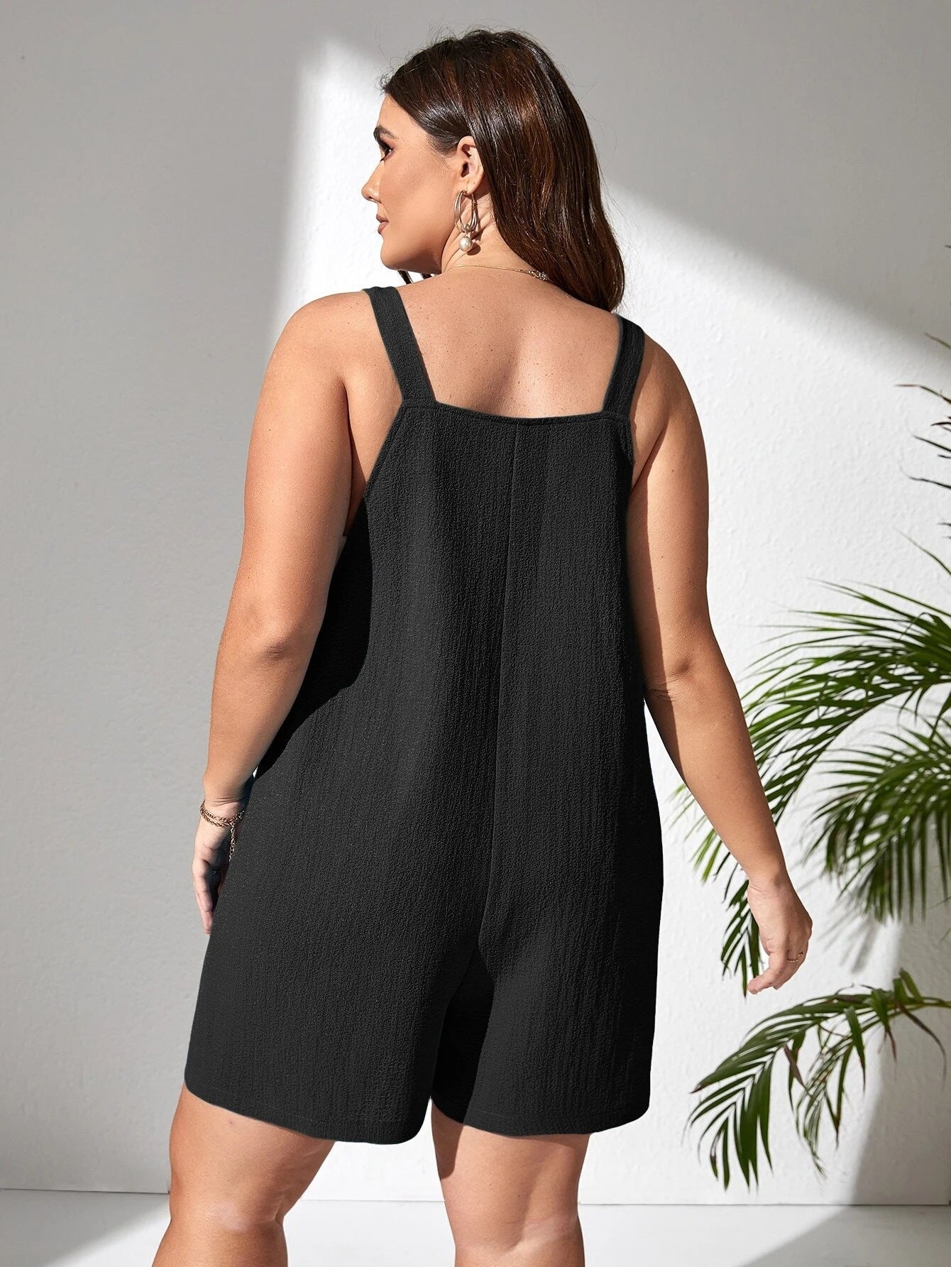 Plus Size Camisole Jumpsuit with Pockets