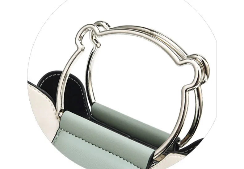 Simple Contrast Color Casual Shoulder Bag