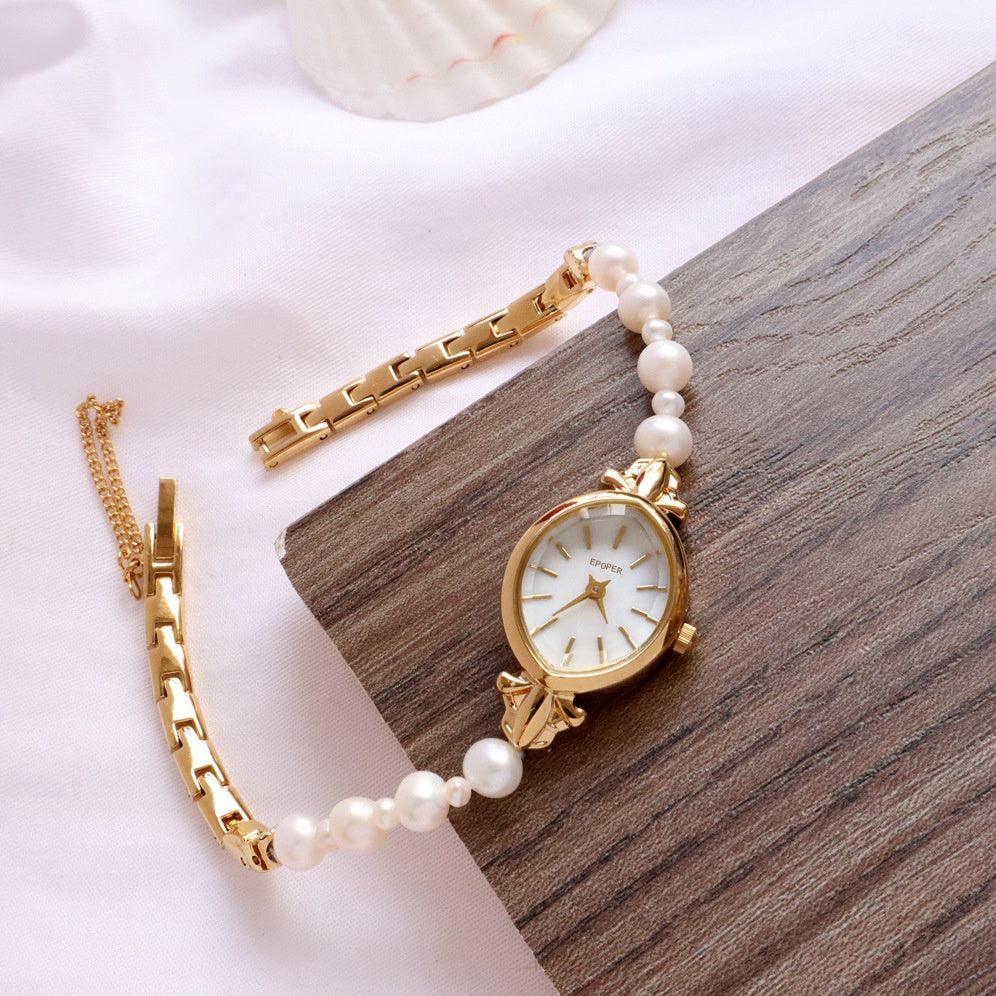 Pearl Mother-of-Pearl Bracelet Watch Elegant Niche Jewelry Timepiece
