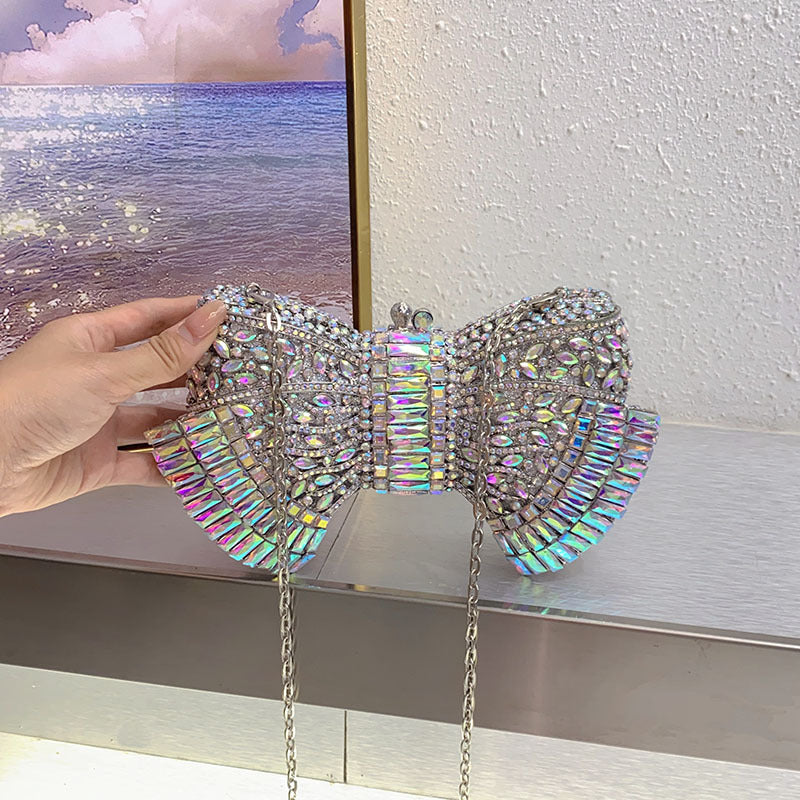 Fashion Metal Bow Clutch Stylish