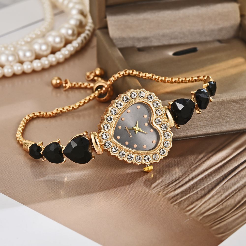 Heart-Shaped Quartz Watch Exquisite Cute Casual
