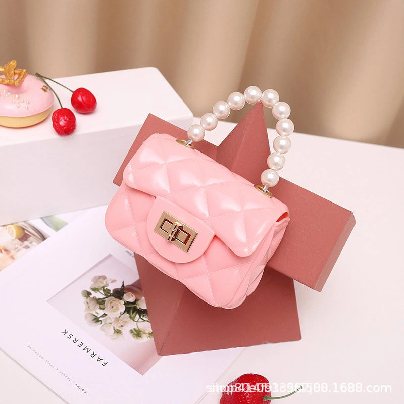 Mini Shoulder Bag Pearl Accent Handbag
