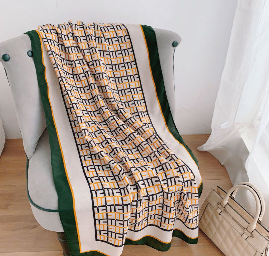 Printed Cotton And Linen Scarf