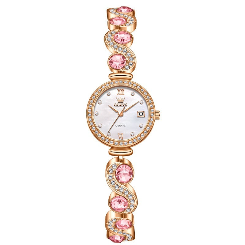 High-Grade Fritillary Face Quartz Watch Elegant Luxury