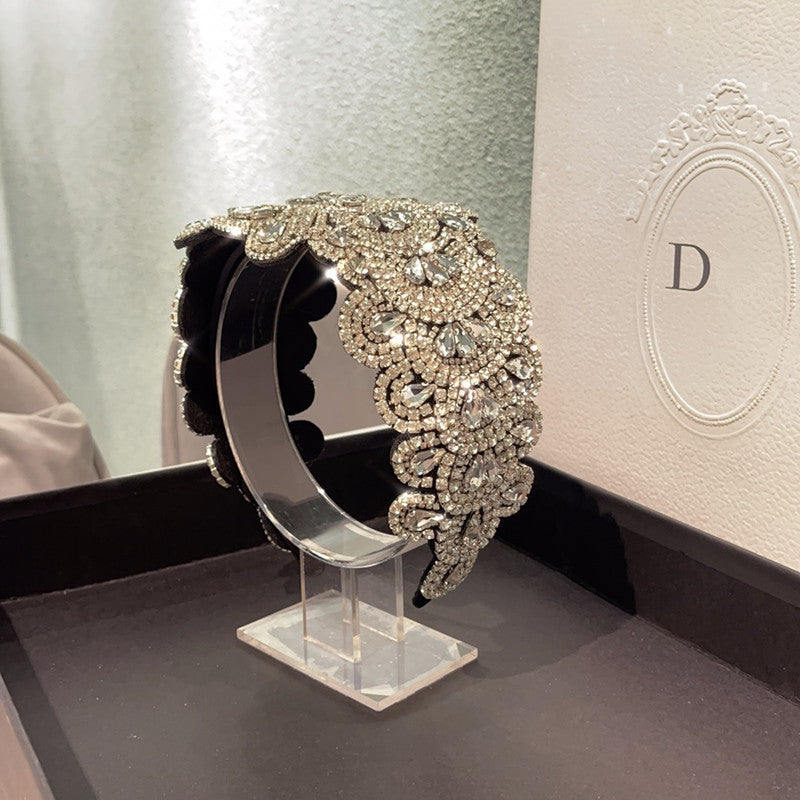 Wide Brim Rhinestone Hair Band Anti-Skid Headwear