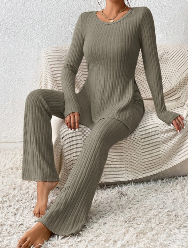 Solid Polyester Outfit Casual Slim Elegant