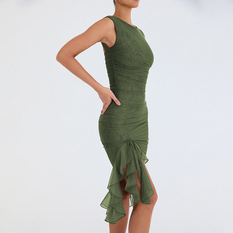 Slim Sleeveless Dress Skinny Fit